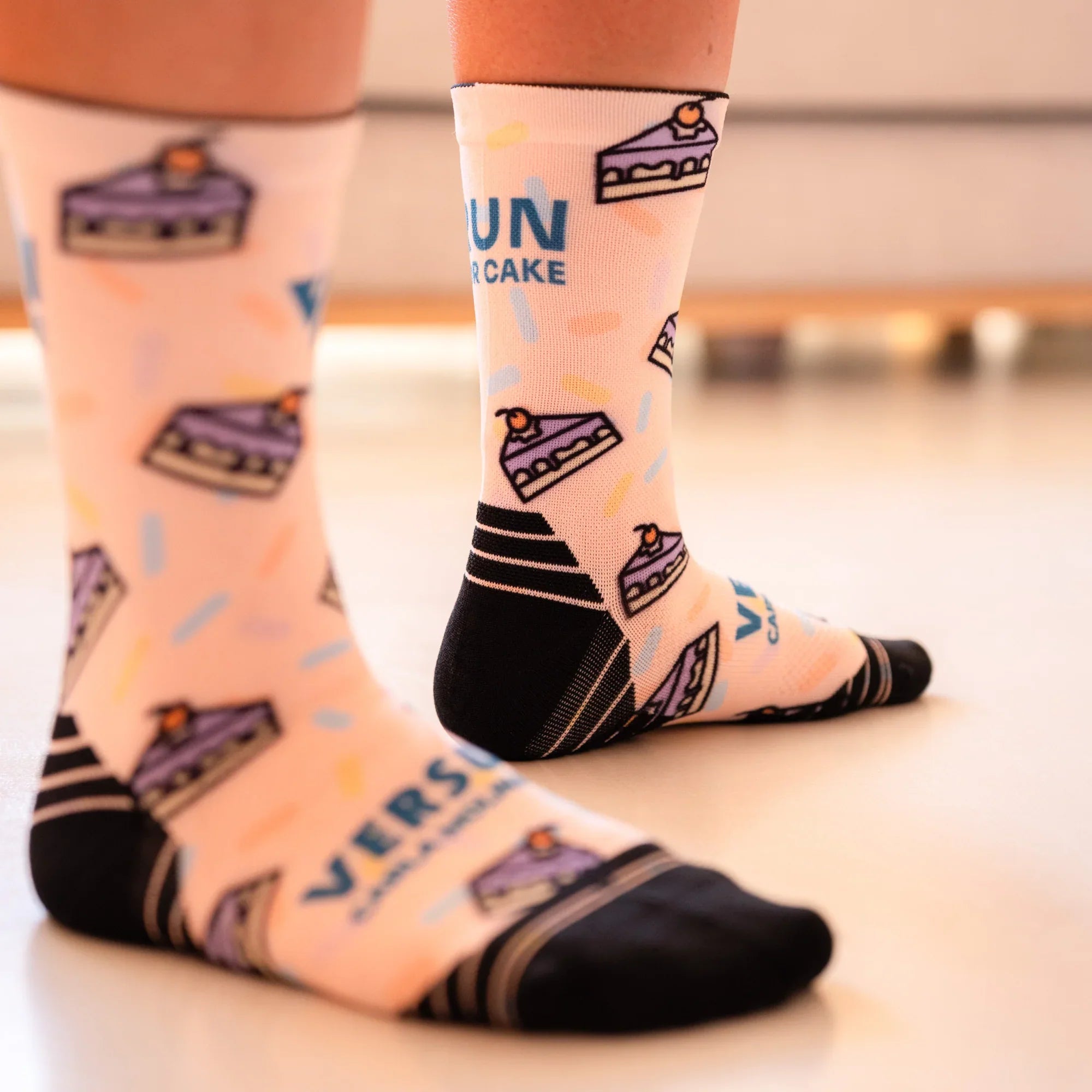 Run For Cake Active Crew Socks