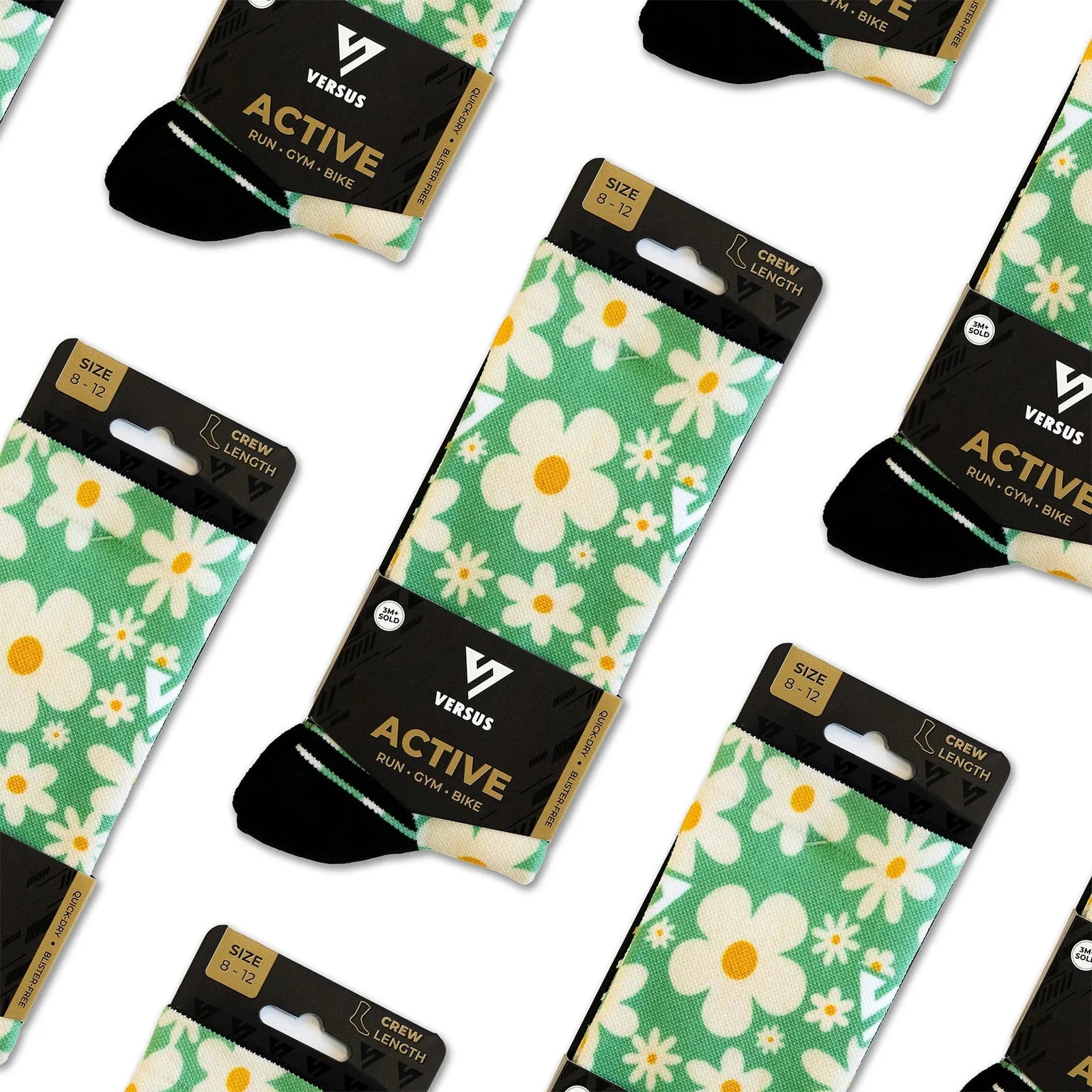 Wild Bloom Active Crew Socks