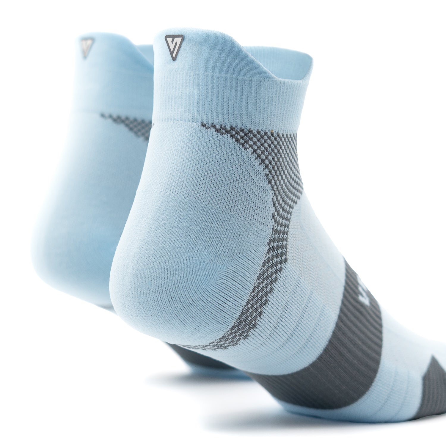Breeze Blue Running Ankle Socks
