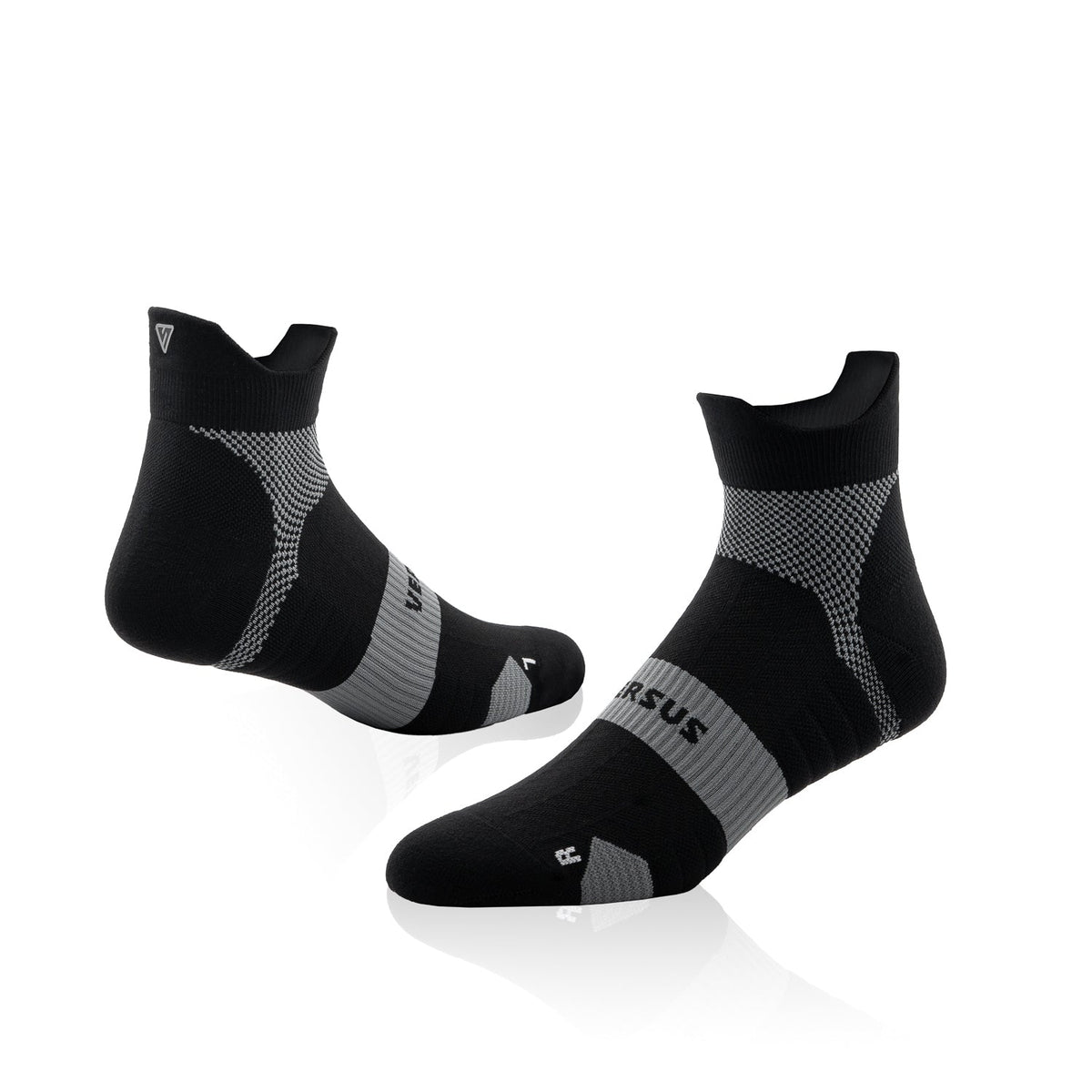 Midnight Black Running Ankle Socks