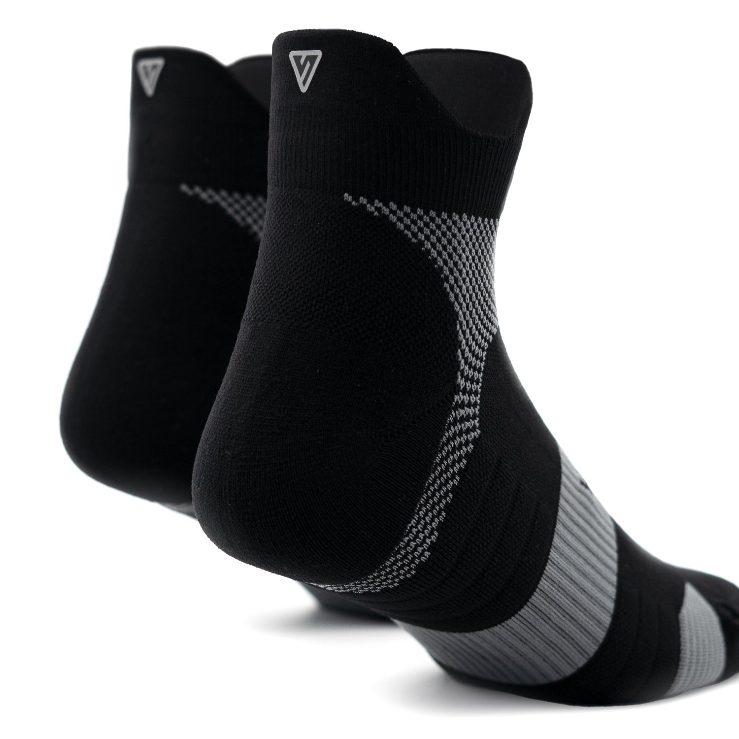 Midnight Black Running Ankle Socks