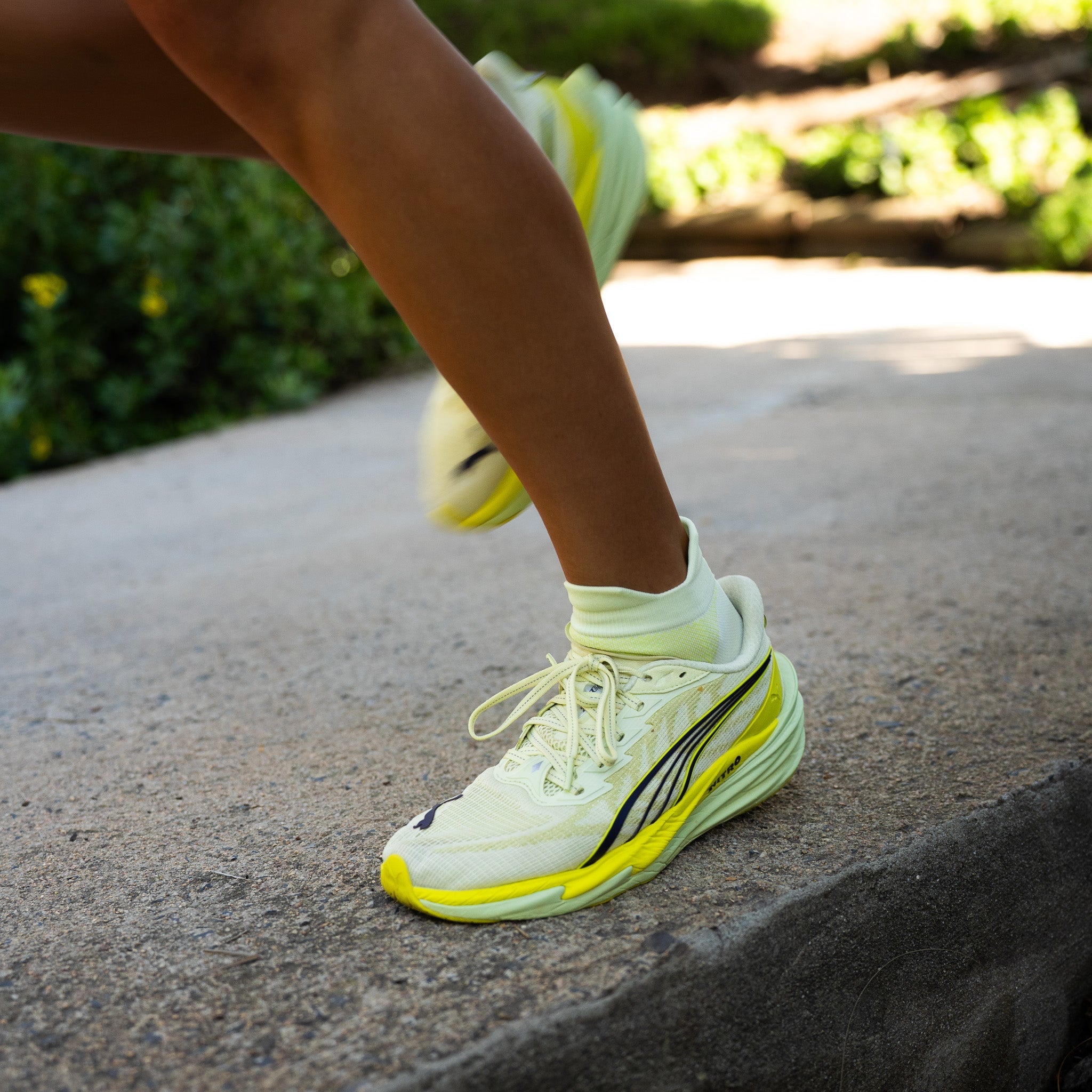 Sunny Lime Running Ankle Socks