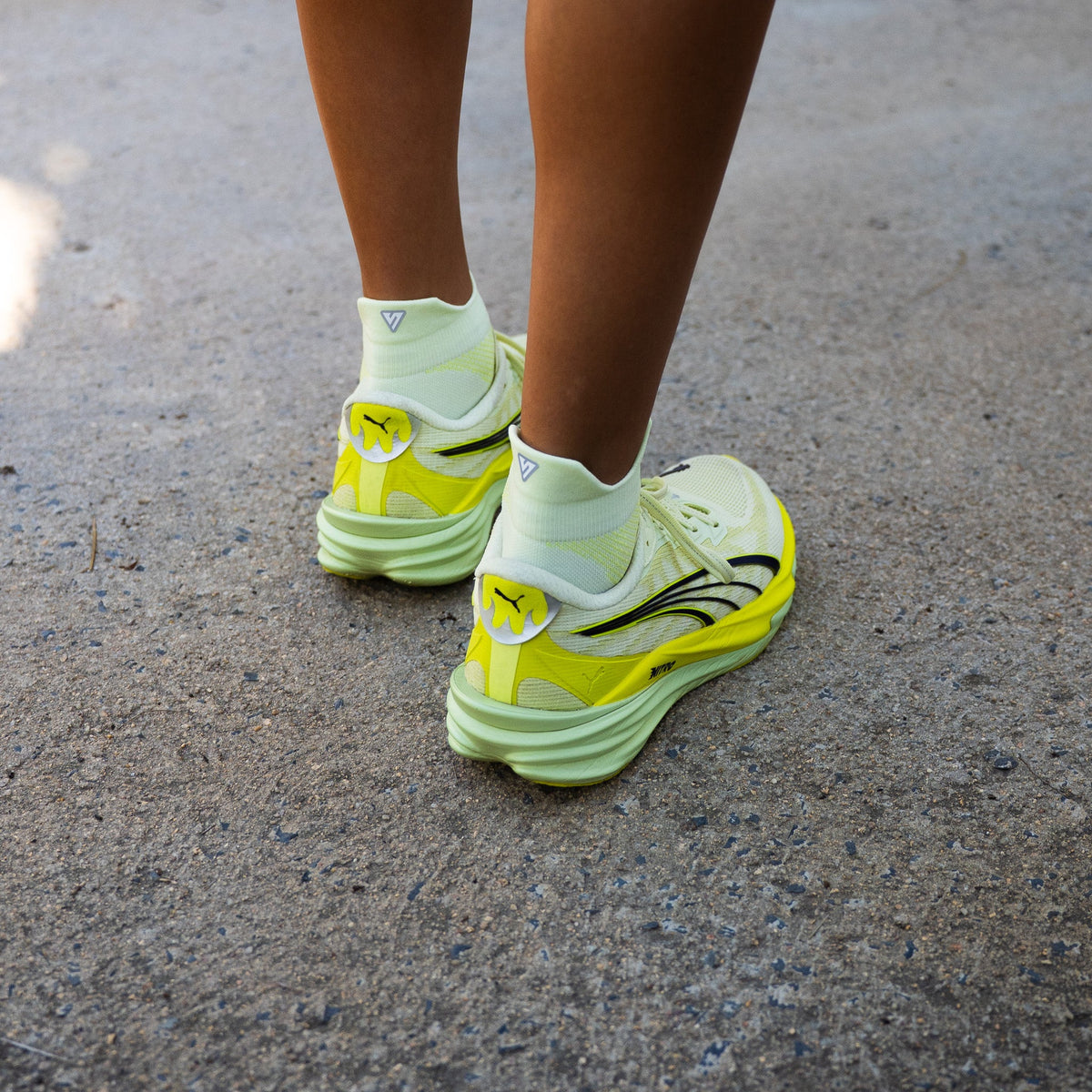 Sunny Lime Running Ankle Socks