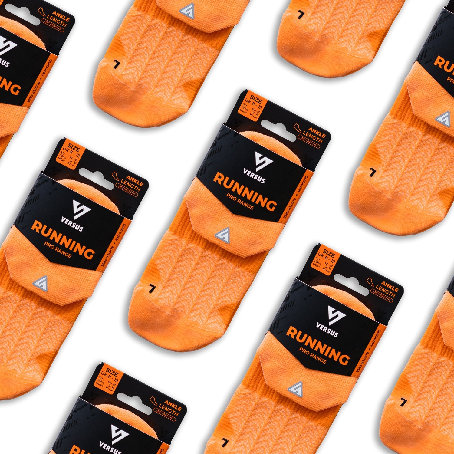 Tangerine Glow Running Ankle Socks