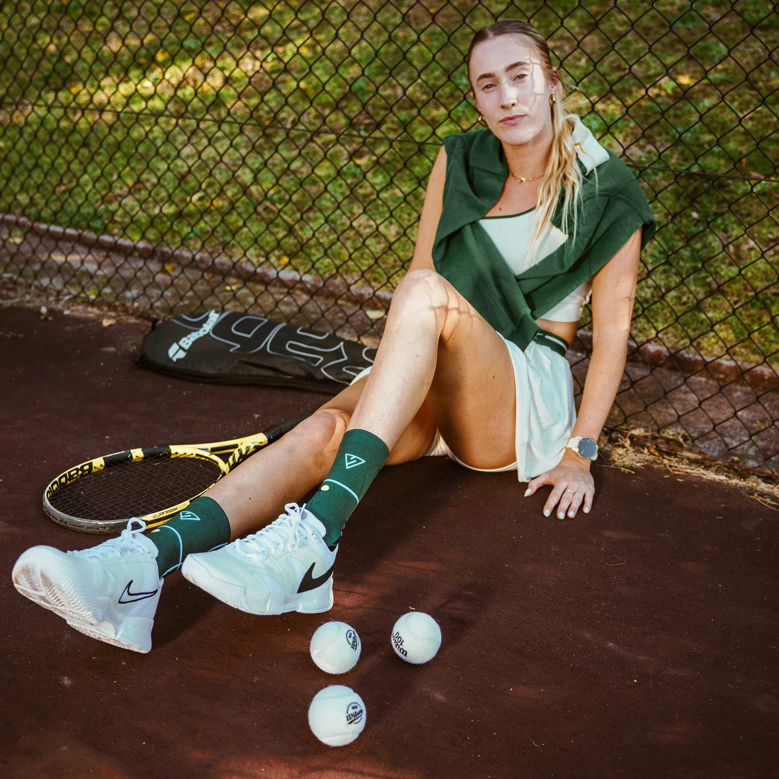 Retro Tennis Active Crew Socks