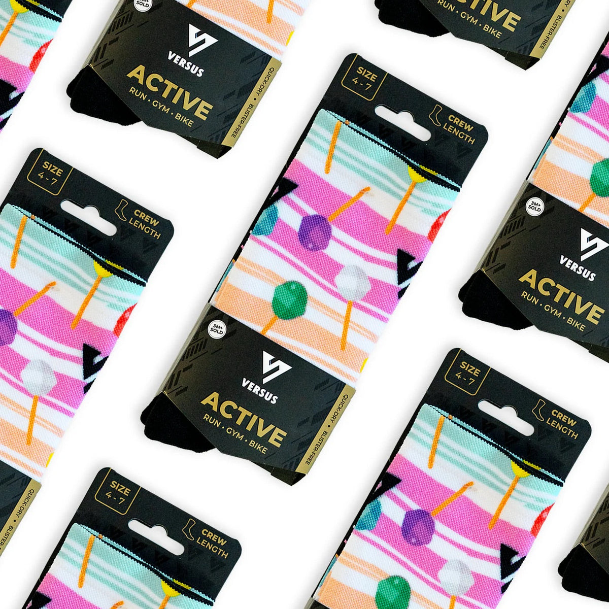 Lollipop Active Crew Socks