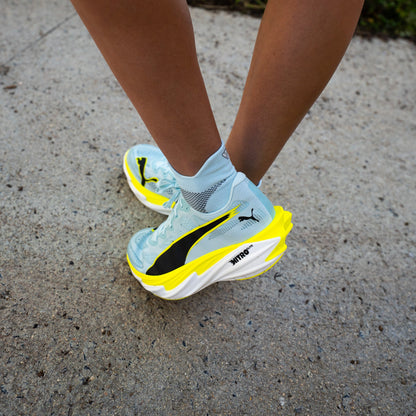 Breeze Blue Running Ankle Socks