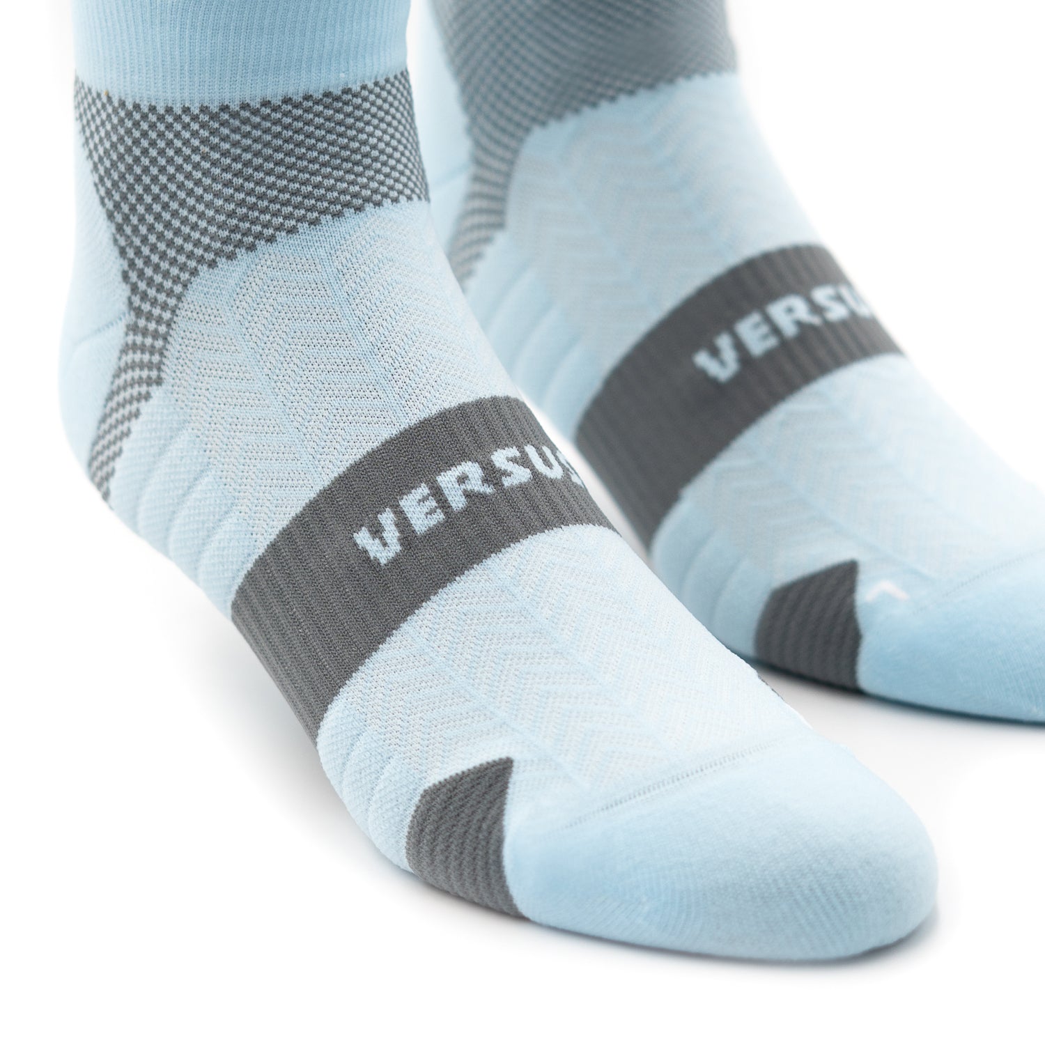 Breeze Blue Running Ankle Socks
