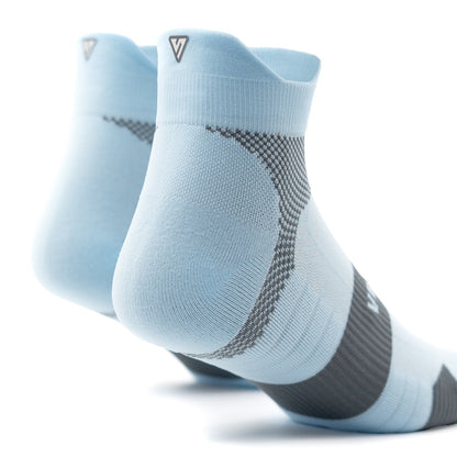 Breeze Blue Running Ankle Socks