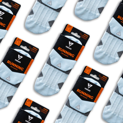 Breeze Blue Running Ankle Socks
