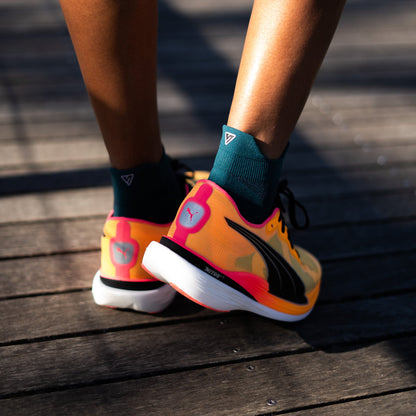 Deep Teal Running Ankle Socks