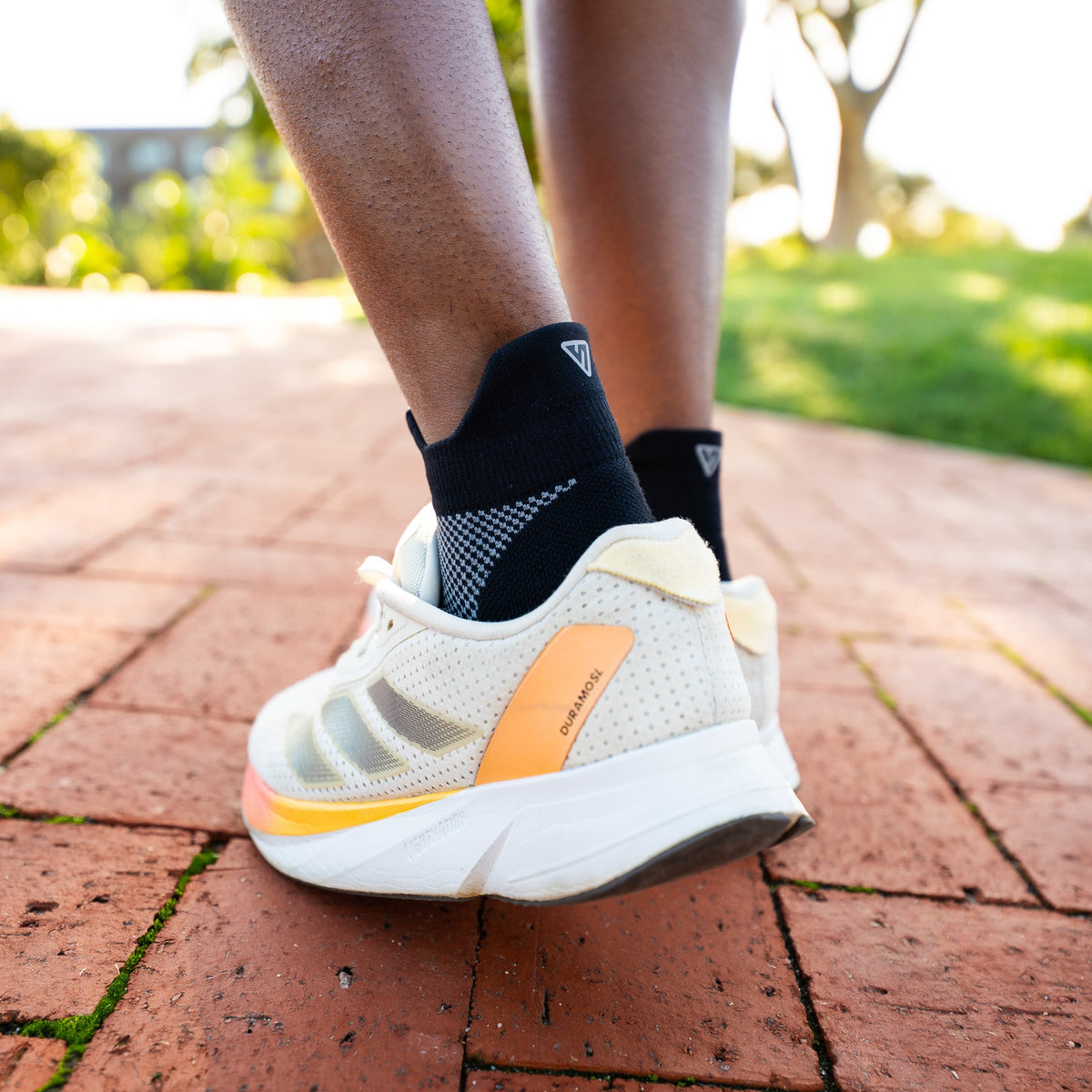 Midnight Black Running Ankle Socks
