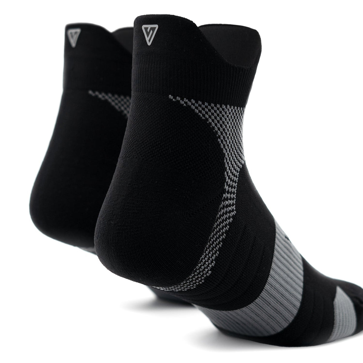 Midnight Black Running Ankle Socks