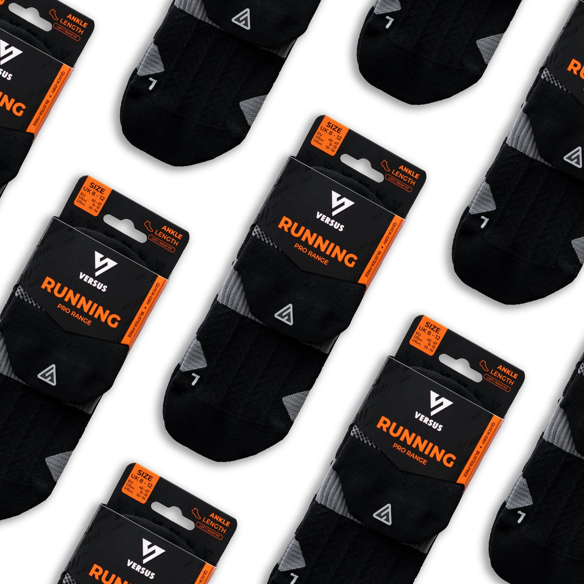 Midnight Black Running Ankle Socks