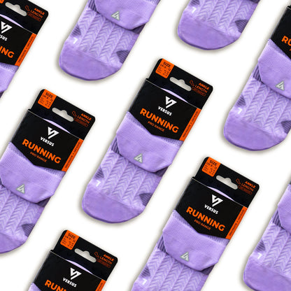 Purple Bloom Running Ankle Socks