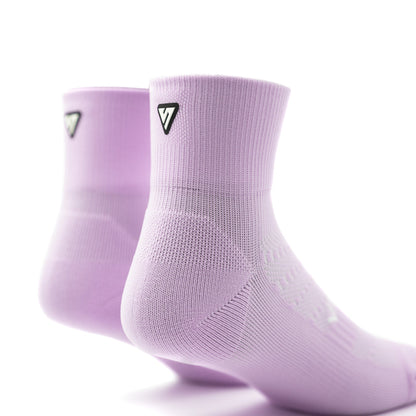 Purple Running Quarter Socks
