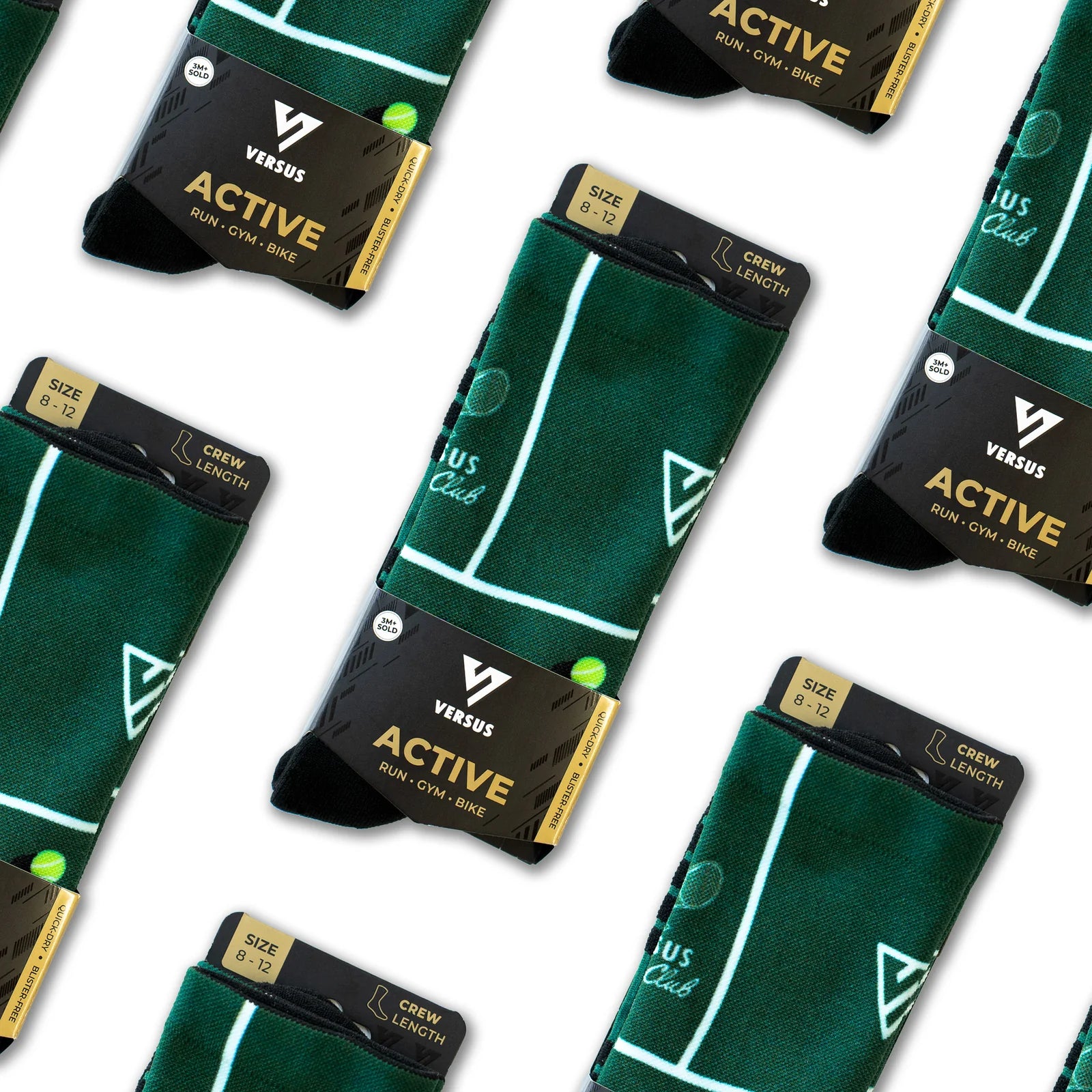 Retro Tennis Active Crew Socks