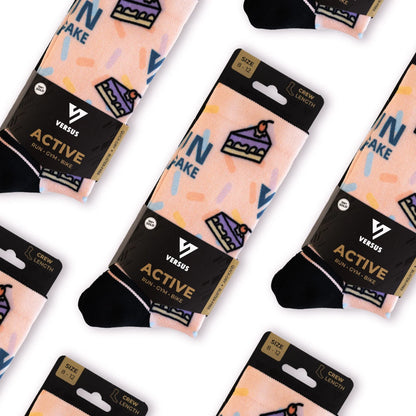 Run For Cake Active Crew Socks